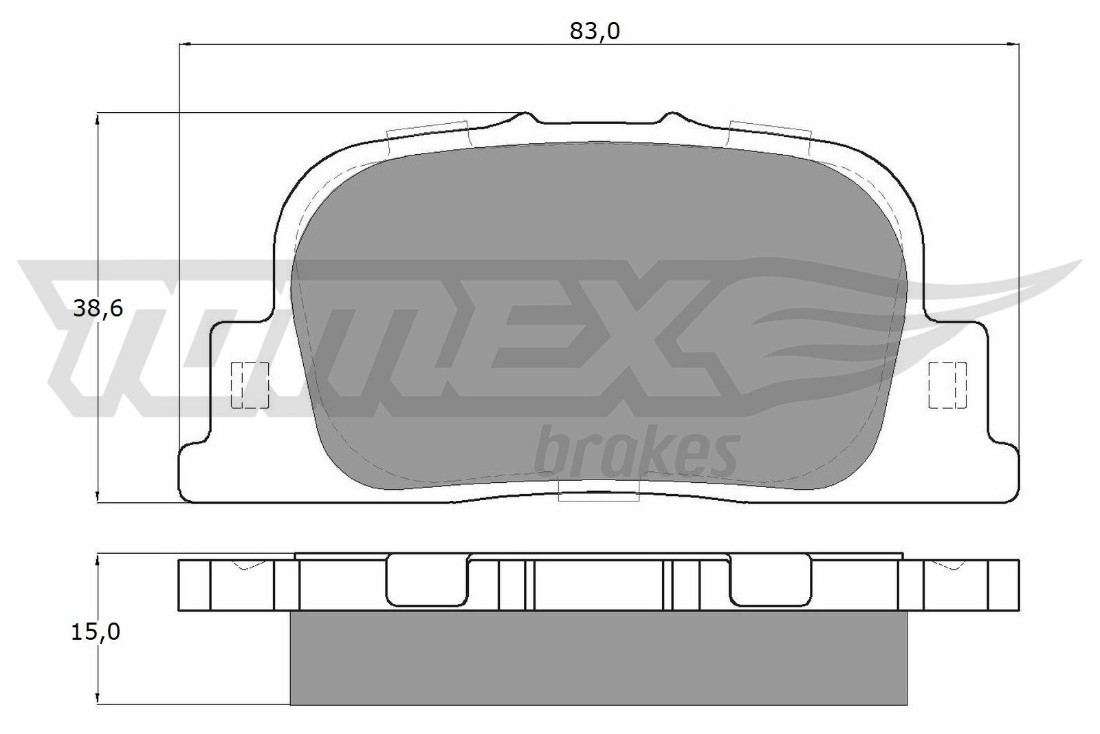 Sada brzdových platničiek kotúčovej brzdy TOMEX Brakes